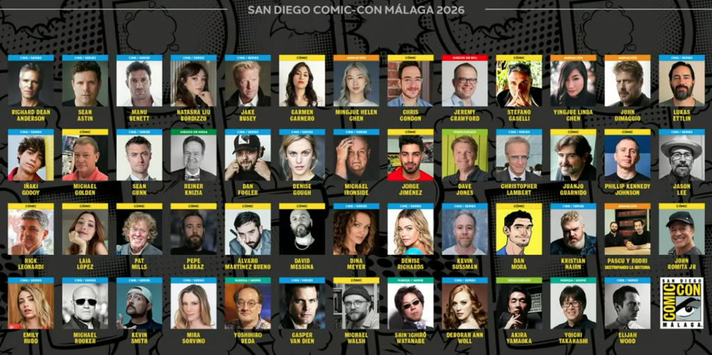 El Panel Cero de la San Diego Comic-Con Málaga 2026 también dejó grandes anuncios para los aficionados al cine y al cómic. Repasamos los nuevos invitados confirmados, el espectacular cartel de Helen Chen, la sorpresa de John Romita Jr. y todas las novedades que marcarán la segunda edición del evento.